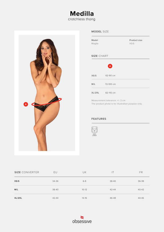 Obsessive - Medilla Offener String - Schwarz