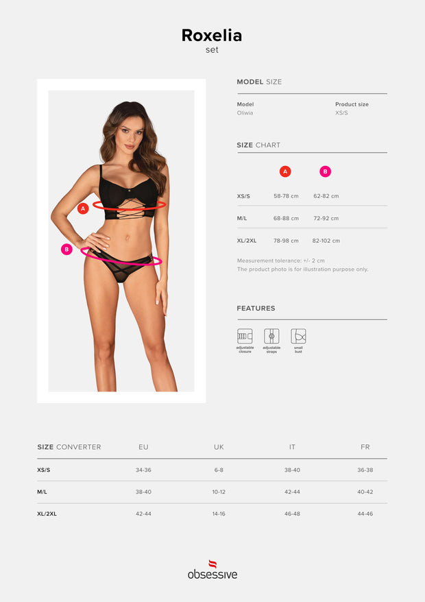 Obsessive - Roxelia 2-teiliges Set - Schwarz