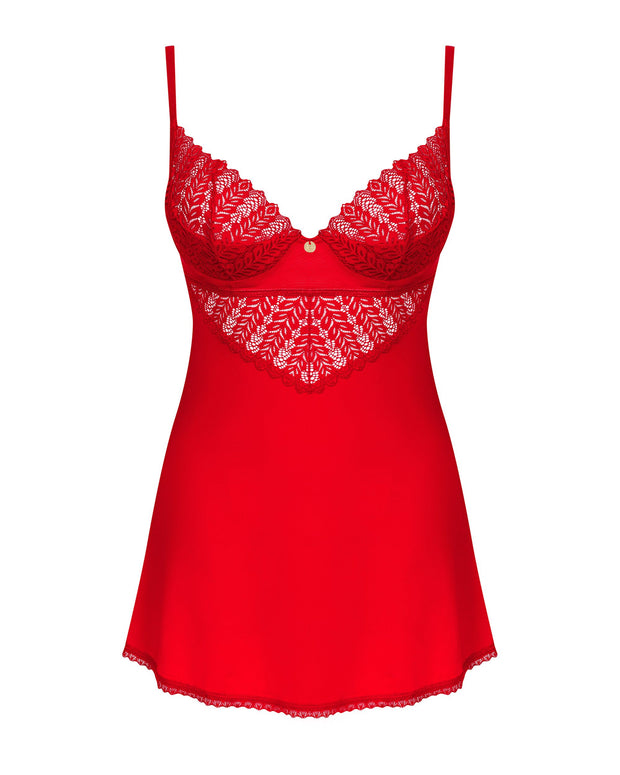 Obsessive - Ingridia Negligé und String - Rot