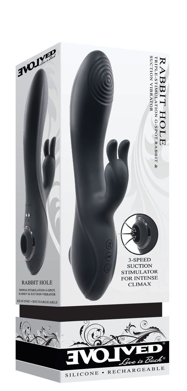 Evolved - Rabbit Hole Vibrator - Schwarz