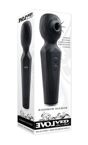 Evolved - Rainbow Sucker Wand Vibrator - Schwarz