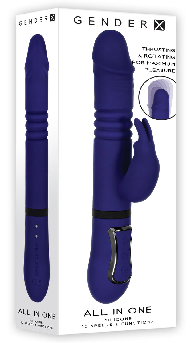 Evolved - Alles-in-einem Kaninchen-Vibrator - Königsblau