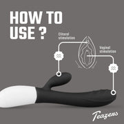 Teazers Rabbit Vibrator - schwarz