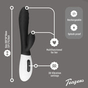 Teazers Rabbit Vibrator - schwarz