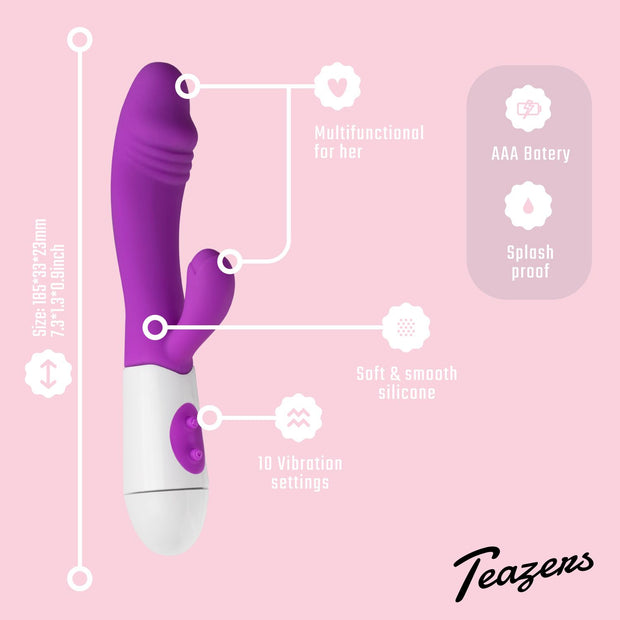 Realistischer Rabbit Vibrator - lila
