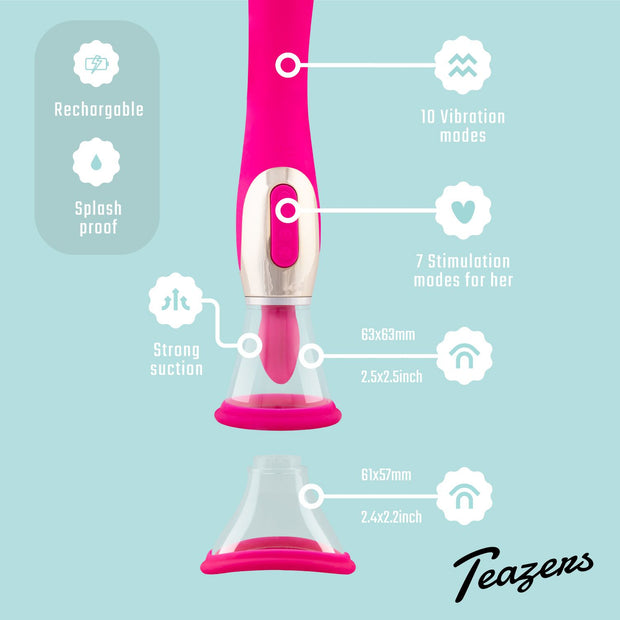 Teazers - Pleasure Pump mit G-Punkt Vibrator - Pink