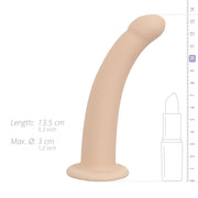 Strap-On-Dildo mit Gurtzeug - Gebogen