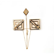 LOCKINK - Verstellbare Nippelklemmen mit Leichtem Anhänger - gold