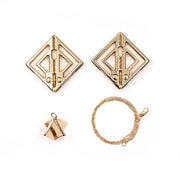 LOCKINK - Verstellbare Nippelklemmen mit Leichtem Anhänger - gold