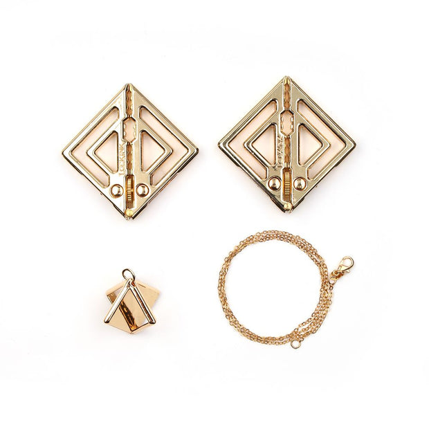 LOCKINK - Verstellbare Nippelklemmen mit Leichtem Anhänger - gold