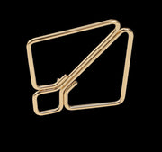 LOCKINK - Nippelklemmen mit schwerem Anhänger - gold