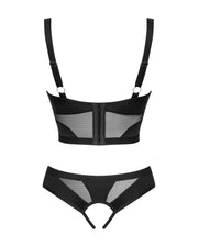 Obsessive - Chic Amoria Zweiteiliges Offenes Set - Schwarz