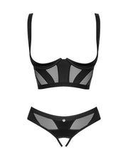 Obsessive - Chic Amoria Zweiteiliges Offenes Set - Schwarz