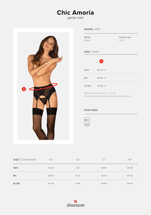 Obsessive - Chic Amoria Strumpfhalter - Schwarz