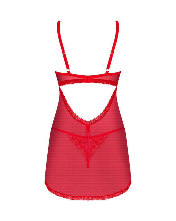 Obsessive - Chilisa Babydoll und String - Rot