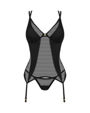 Obsessive - Nesari Korsett und String - Schwarz