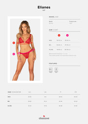 Obsessive - Elianes Zweiteiliges Set - Rot