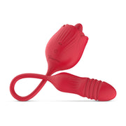 Teazers Rose Vibrator mit Stoßdildo