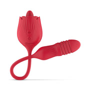 Teazers Rose Vibrator mit Stoßdildo