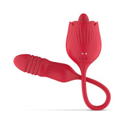Teazers Rose Vibrator mit Stoßdildo