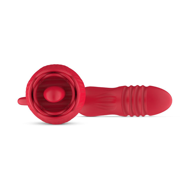 Teazers Rose Vibrator mit Stoßdildo