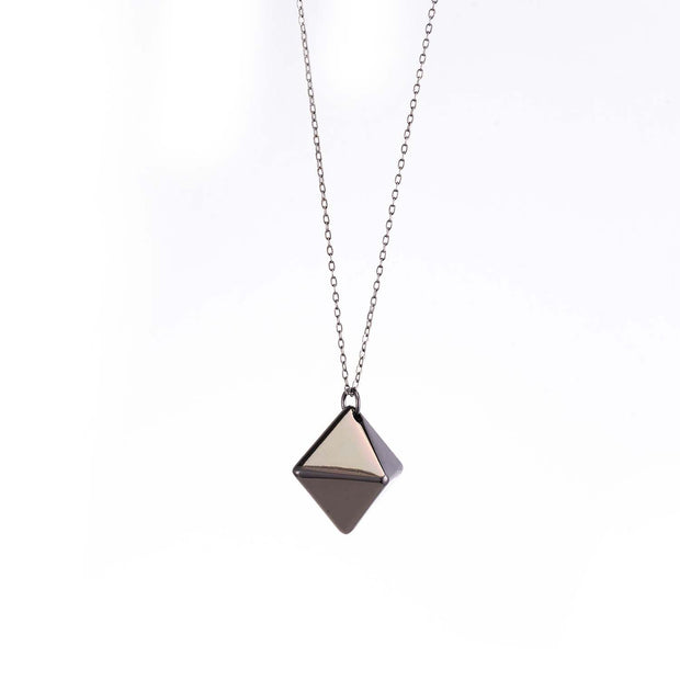 LOCKINK - Nippelklemmen mit schwerem Anhänger - grau