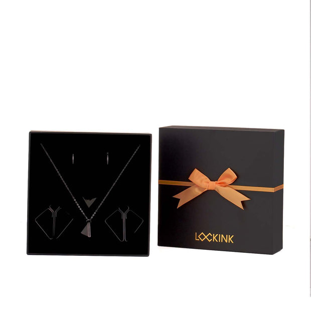 LOCKINK - Nippelklemmen mit schwerem Anhänger - grau