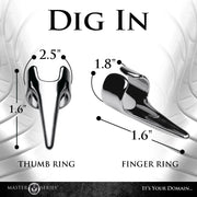 Fünfteilige Sensations-Klauenringe - Silber