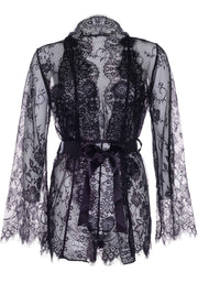 Set Spitzenbody & Kimono Cosmeta - Schwarz