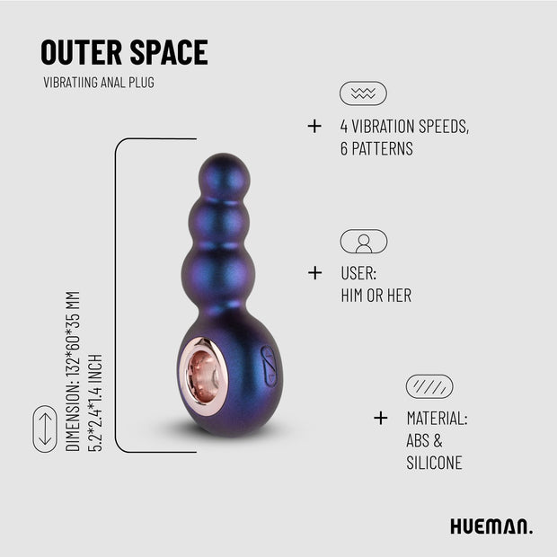 Hueman - Outer Space vibrierender Analplug