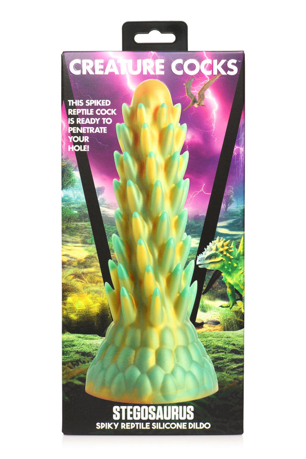 Stegosaurus Stacheliges Reptil Dildo - Grün