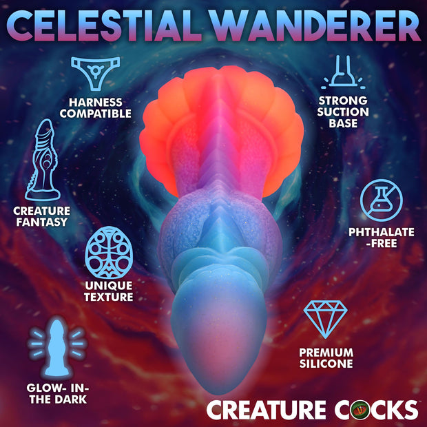 Leuchtender Alien-Dildo im Dunkeln