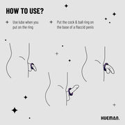Hueman - Saturn Vibrierender Penis-/Hodenring