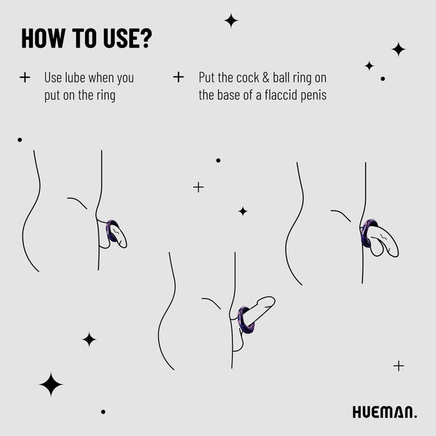 Hueman - Saturn Vibrierender Penis-/Hodenring