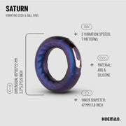 Hueman - Saturn Vibrierender Penis-/Hodenring