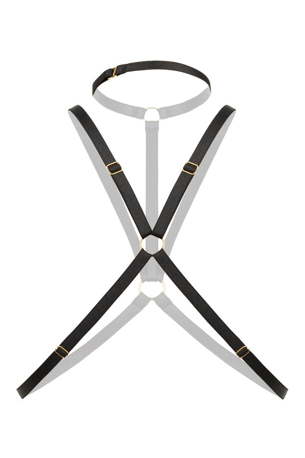 Christine Strappy Harness Bralette Secret Love schwarz - Oberkörper 02