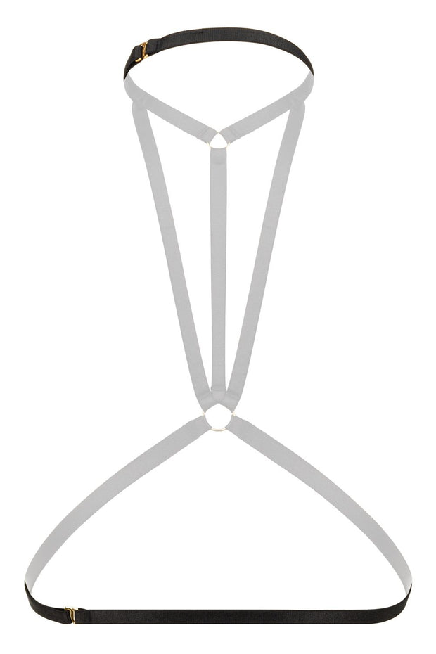 Riemchen-Harness Bralette Obsession -schwarz