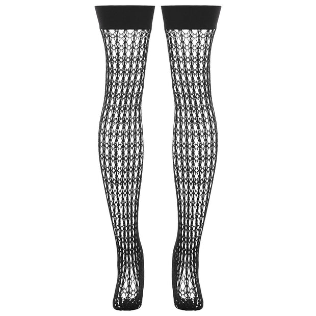 Quarter Crochet Netzstrümpfe - Schwarz