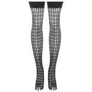 Quarter Crochet Netzstrümpfe - Schwarz