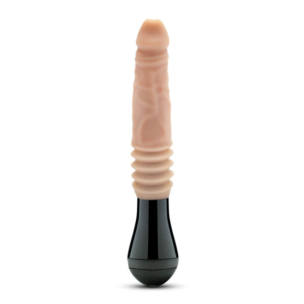 Dr. Skin Silikon - Dr. Knight - Stoßender und vibrierender Dildo - Beige