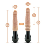 Dr. Skin Silikon - Dr. Knight - Stoßender und vibrierender Dildo - Beige