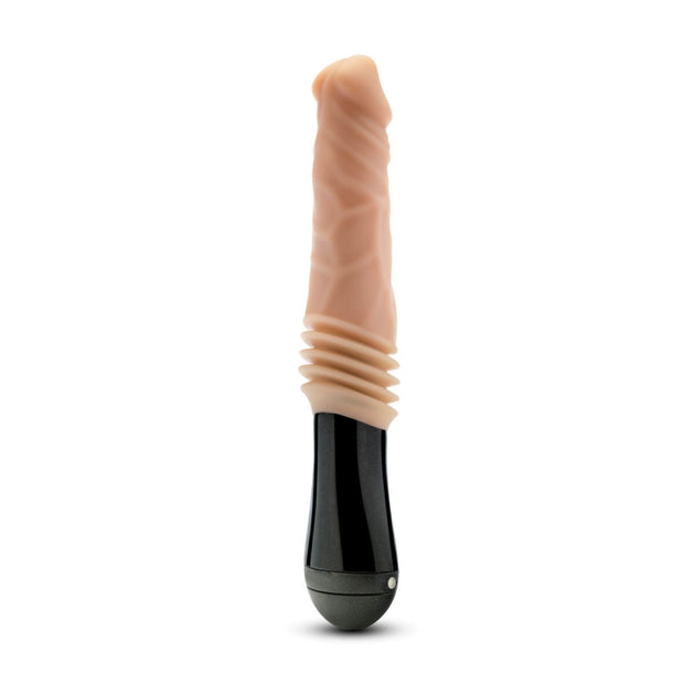 Dr. Skin Silikon - Dr. Knight - Stoßender und vibrierender Dildo - Beige