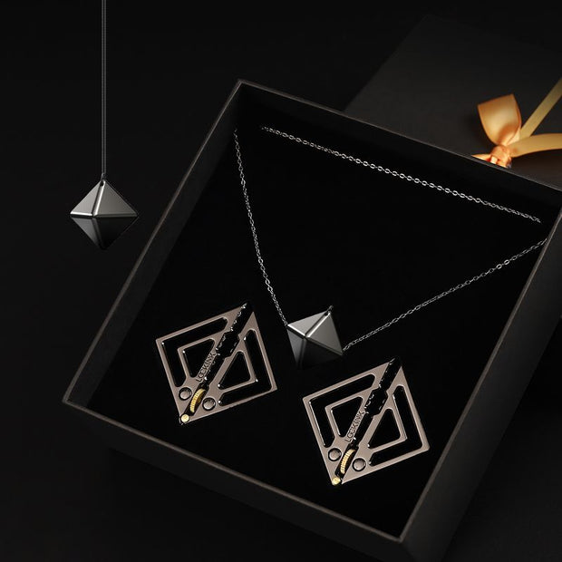 LOCKINK - Verstellbare Nippelklemmen mit schwerem Anhänger - grau