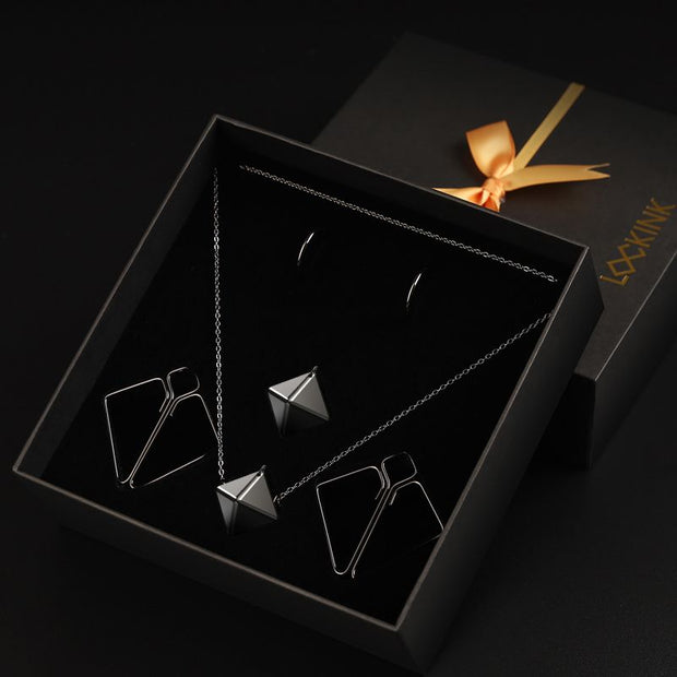 LOCKINK - Nippelklemmen mit schwerem Anhänger - grau