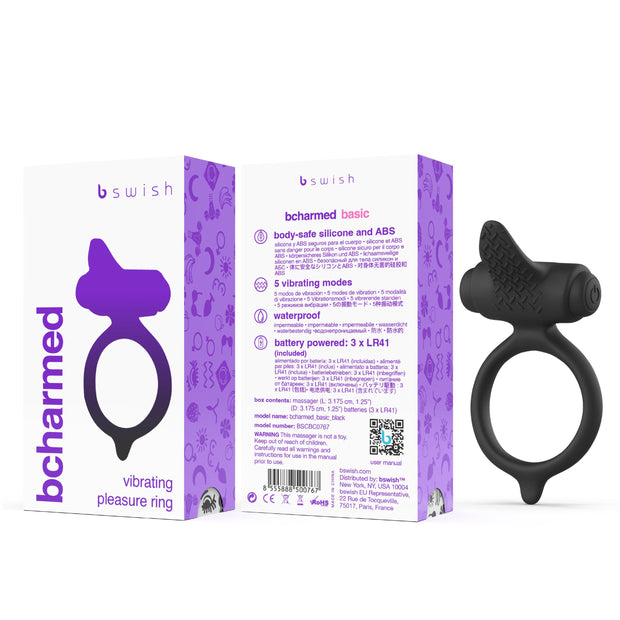 B Swish - Bcharmed Basic Cock Ring - Schwarz