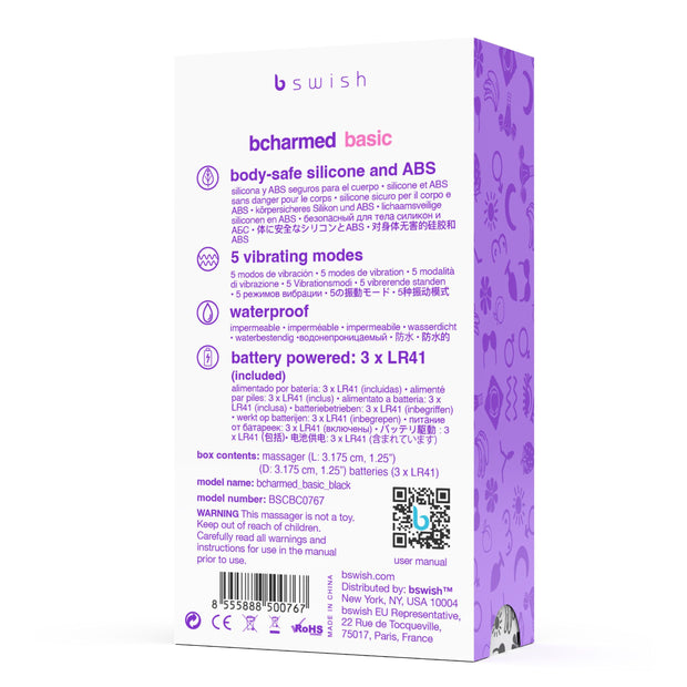 B Swish - Bcharmed Basic Cock Ring - Schwarz