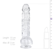 Jelly Dildo mit Hoden - 13,5 cm