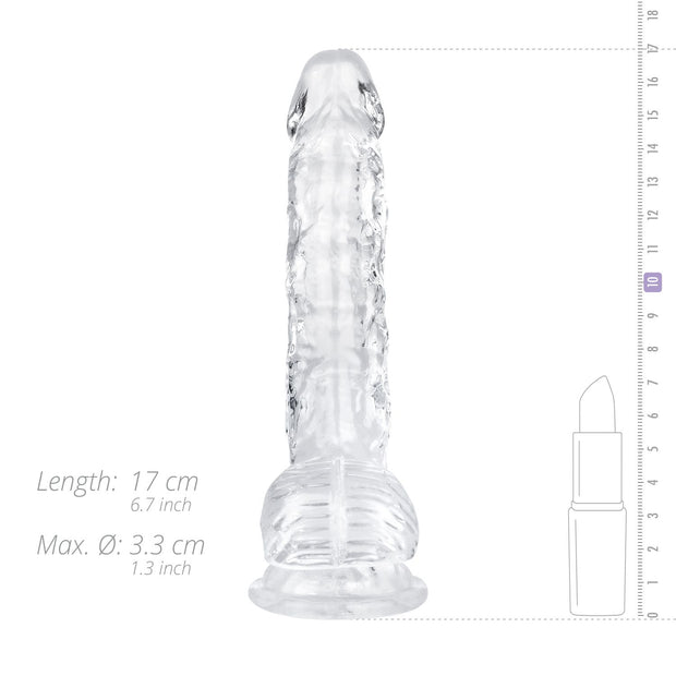 Jelly Dildo mit Hoden - 15 cm