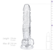 Jelly Dildo mit Hoden - 17 cm