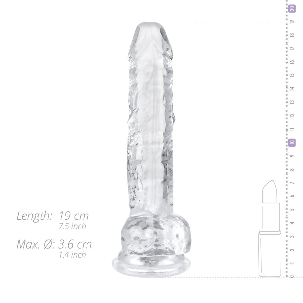 Jelly Dildo mit Hoden - 17 cm